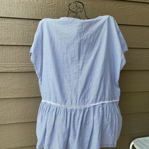 Sonoma blouse short sleeves peplum plus size top size 2X - Picture 2 of 13